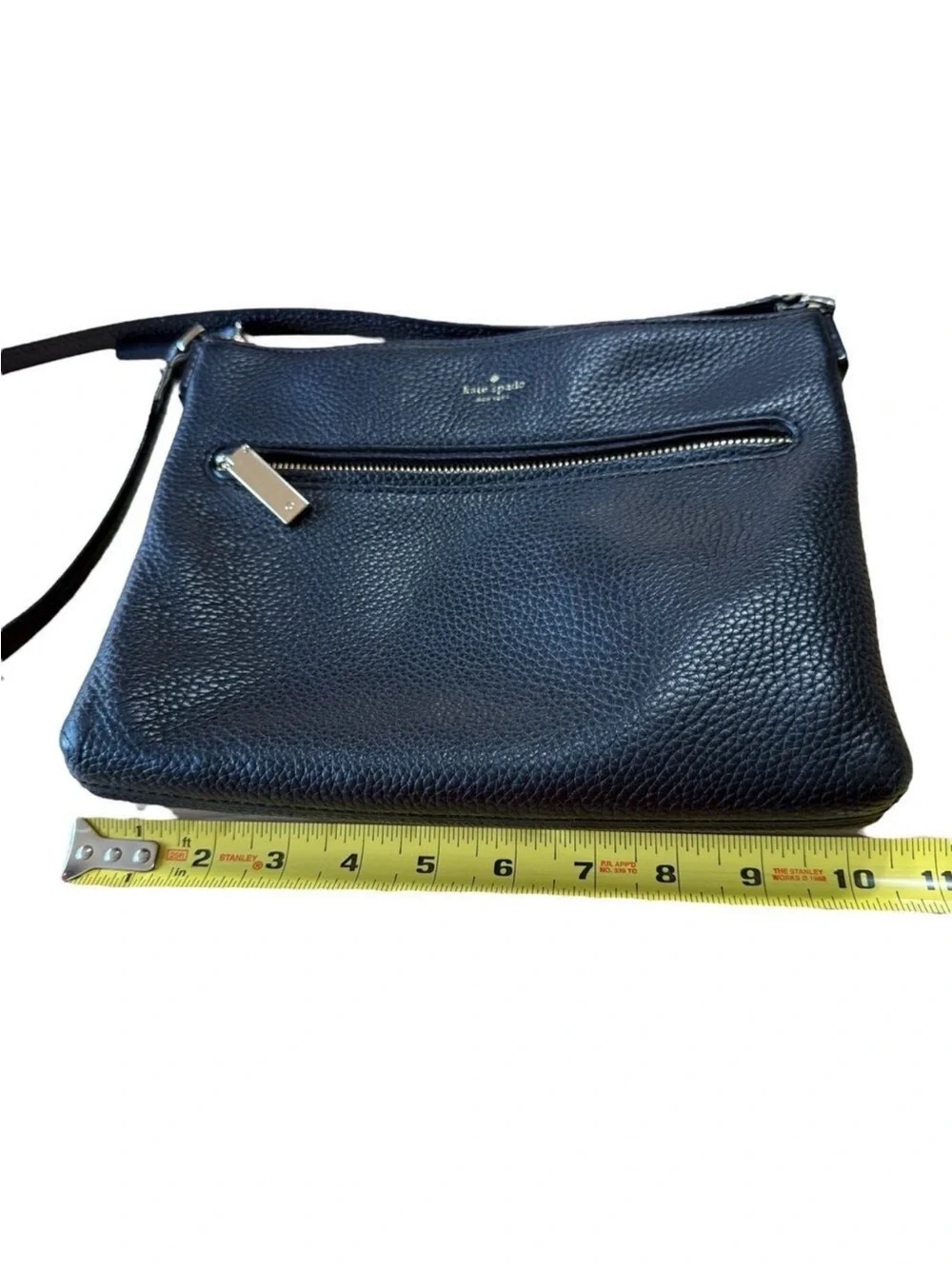 kate spade Black Pebbled Leather Crossbody with Gold Hardware